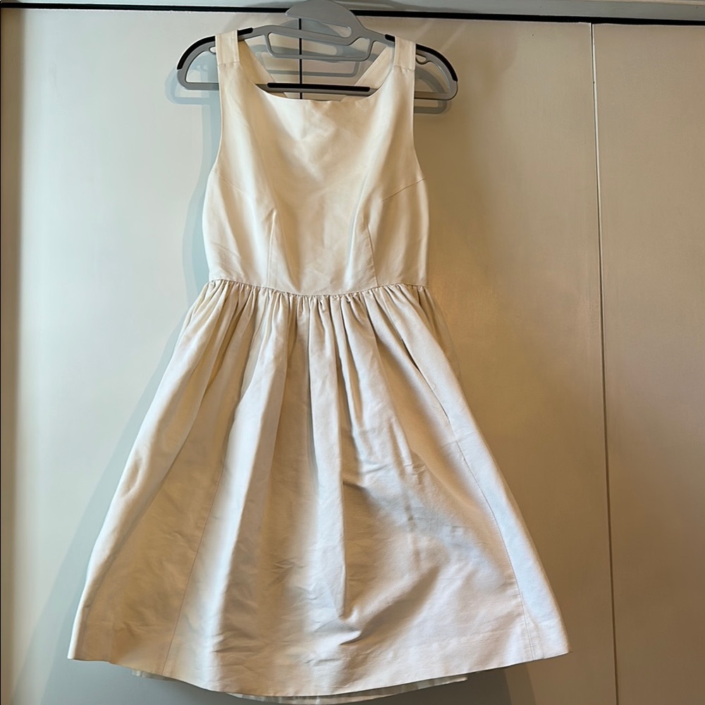 Kate Spade Cream Pleated A-Line Dress